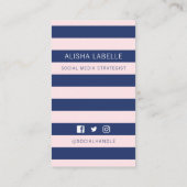 後を追私トレンディーモダンビーチ美しいソーシャルメディア 名刺 (裏面)