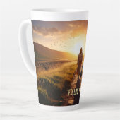 後を追私 カフェラテマグ (左アングル)