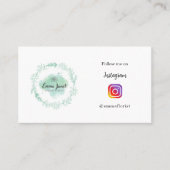 後を追私Instagramビジネスロゴミニマル コーリングカード (正面)