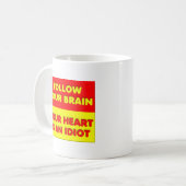 後を追脳おもしろマグカップ コーヒーマグカップ (正面左)