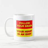 後を追脳おもしろマグカップ コーヒーマグカップ (左)