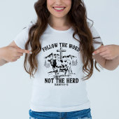 後を追言葉は群れではなく可愛いクリスチャン トライブレンドＴシャツ