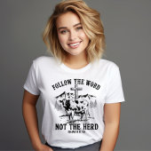 後を追言葉は群れではなく可愛いクリスチャン トライブレンドＴシャツ