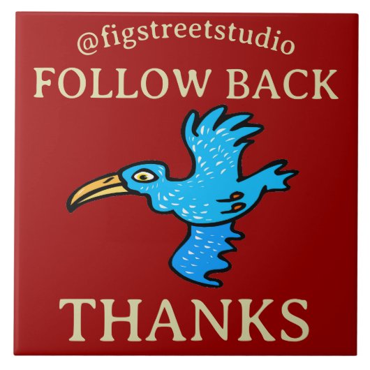 後を追鳥、文字の追加、タイル タイル (正面)