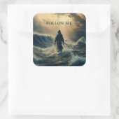 後を追 – イエス・キリスト引用文キリスト教 スクエアシール (バッグ)