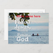 後を追 Yesus Natureviewはがパーソナライズされたき ポストカード (正面/裏面)