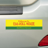 後を追Egg Houseのステックに転が私 バンパーステッカー (車上)