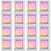 後を追InstagramかわいいQRコード小企業 シール (正面)