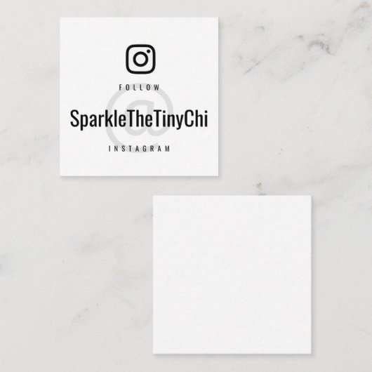 後を追InstagramでPet名刺を撮る スクエア名刺 (正面/裏面)