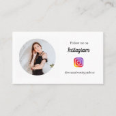 後を追Instagramビジネス/個人ミニマリスト コーリングカード (正面)