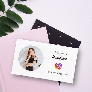 後を追Instagramビジネス/個人ミニマリスト コーリングカード
