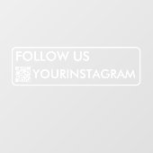 後を追instramビジネスソーシャルメディア白qr ウィンドウサイン (シート)