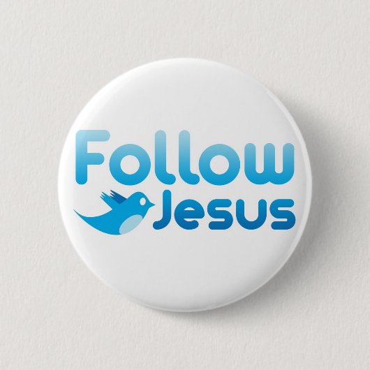 後を追Jesus Christ Twitter Umous 缶バッジ (正面)