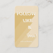 後を追Like & 共有ゴールデンソーシャルメディアの写真 名刺 (正面)