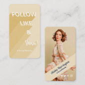 後を追Like & 共有ゴールデンソーシャルメディアの写真 名刺 (正面/裏面)