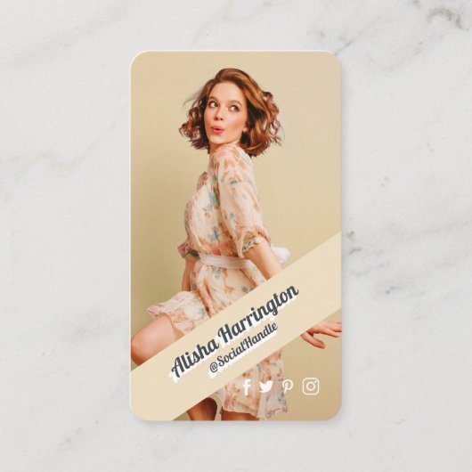 後を追Like & 共有ゴールデンソーシャルメディアの写真 名刺 (裏面)