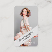 後を追Like & 共有Gray Social Media Photo 名刺 (裏面)