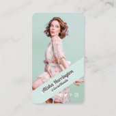 後を追Like & 共有Mint Green Social Media写真 名刺 (裏面)