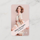 後を追Like & 共有Pink Social Media写真 名刺 (裏面)