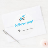 後を追Meステッカー ラウンドシール (封筒)