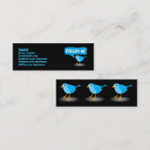 後を追Me Blue Birdスリムプロフィール名刺 スキニー名刺 (正面/裏面)