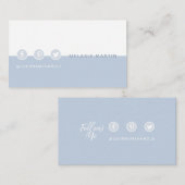 後を追SNSのモダントレンディーとミニマル 名刺 (正面/裏面)