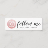 後を追SNSインスタグラム赤面ピンク スキニー名刺 (正面)