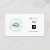 後を追Tiktokビジネスロゴミニマリスト コーリングカード (正面)