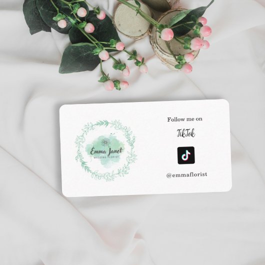 後を追Tiktokビジネスロゴミニマリスト コーリングカード