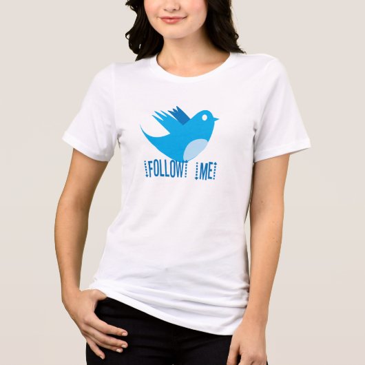 後を追Twitter  Bird Tシャツ (正面)