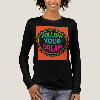 「後を追Your Dream」 – ネオン部族の胸プリントT-Sh トライブレンドTシャツ