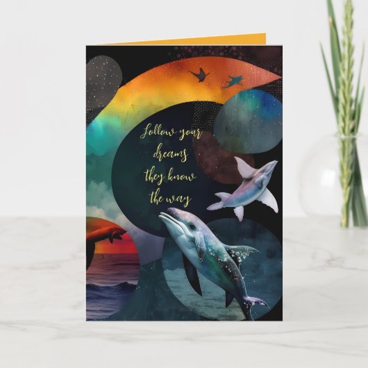 後を追Your Dreams Graduation Greeting カード (正面)