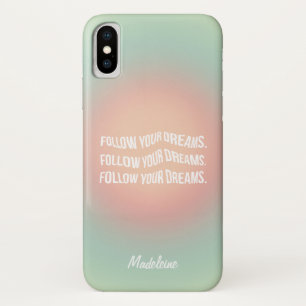 後を追Your Dreams Pastel Gradient やる気を起こさせる iPhone X ケース
