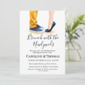 後カジュアルの結婚ブランチモダン書 招待状 (スタンド正面)