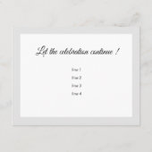 後パーティーピンク金ゴールド紫色の星Any Color RSVP (裏面)