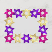 後パーティーピンク金ゴールド紫色の星Any Color RSVP (正面)