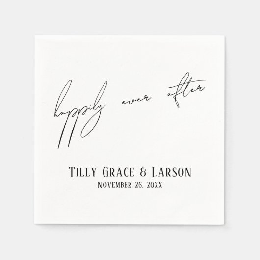 後モダンも楽しシンプルくスリムな手書き入力 スタンダードカクテルナプキン (正面)