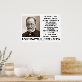 後世の唯物主義哲学者パスツール引用文 ポスター (キッチン)