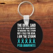 後動揺して外傷性ストレスPtsd認識度 キーホルダー (正面)