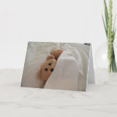 後半に眠るテディベアバケーショングリーティングカード カード (正面)