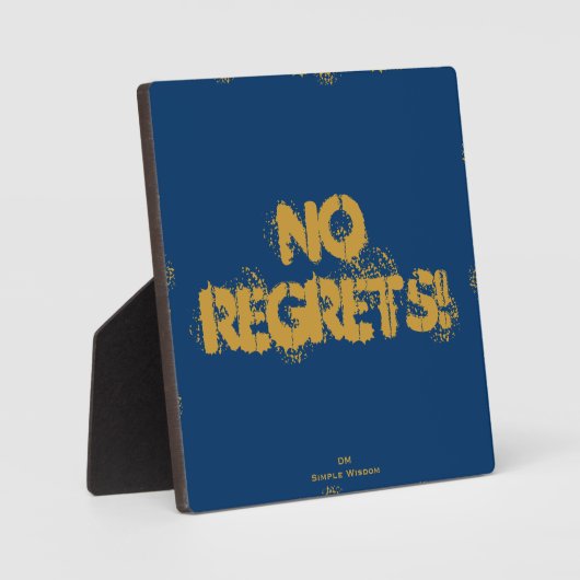 「後悔しないで！」 引用文斑 フォトプラーク (正面)