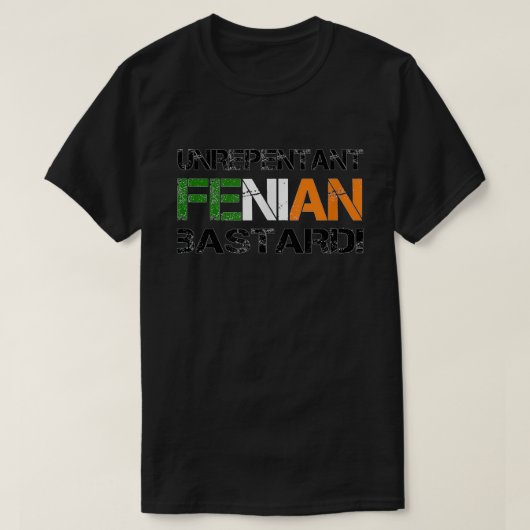 後悔しないフェニアン・アイルランド共和党デザイン Tシャツ (デザイン正面)