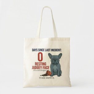 後悔しないブルーフレンチブルドッグママトート トートバッグ