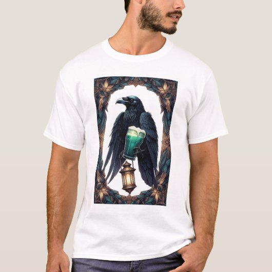 後悔しない一杯ただのいたずら ワタリガラスTシャツ Tシャツ (正面)