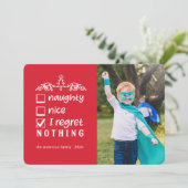 後悔しない…おもしろいクリスマスの写真カード シーズンカード (スタンド正面)