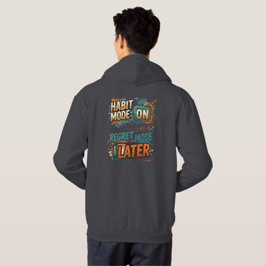 後悔するのは後で ハビットモード Tシャツ (裏面フル)