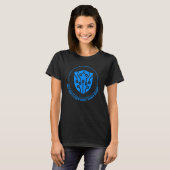後悔するよりサイバーセキュリティを Cyber Warrior & Secur Tシャツ (正面フル)