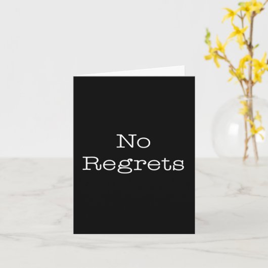 後悔なし引用文感動的モチベーション引用文 カード (黄色い花)