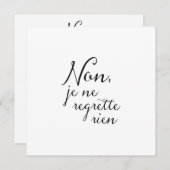 後悔なし誕生日、アニバーサリーリタイアメントパーティー 招待状 (正面/裏面)