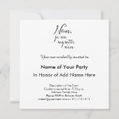 後悔なし誕生日、アニバーサリーリタイアメントパーティー 招待状 (裏面)